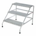 Vestil Aluminum Step Stand Silver 3 Step Wide Welded 500 lb Capacity SSA-3W